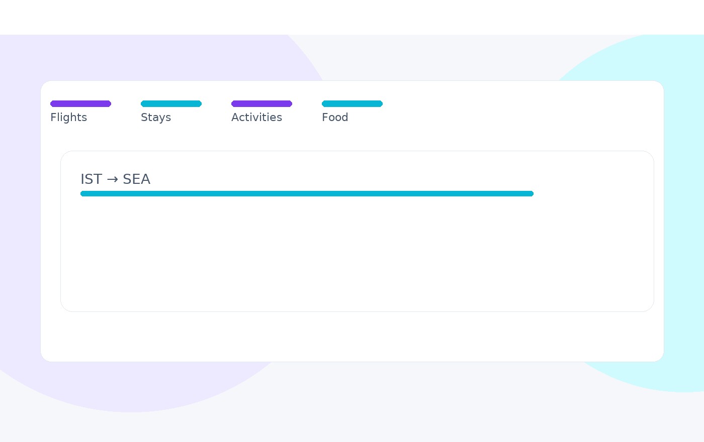 Travelista — Trip Planning screen A
